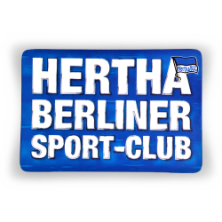 Hertha BSC Berlin Frühstücksbrettchen Schriftzug 2er-Set, Schneidebrett, Brettchen - plus Lesezeichen I love Berlin