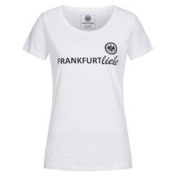 Eintracht Frankfurt Damen T-Shirt - Frankfurtliebe - Shirt weiß SGE