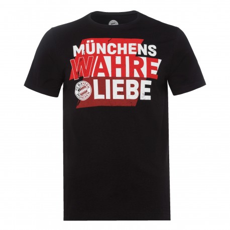 Shirt kompatibel FCB Bayern München T-Shirt schwarz Münchens wahre Liebe