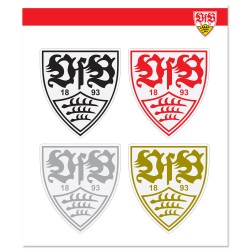 VfB Stuttgart Aufkleber Bogen Wappen 4er