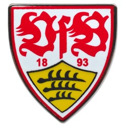 VfB Stuttgart Pin Wappen, Button, Anstecker  - plus Lesezeichen Wir lieben Fußball