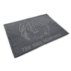 TSV 1860 München Duschvorleger - Lion - Badmatte 50 x 70 cm,  Vorleger anthrazit - plus Lesezeichen Wir lieben Fußball