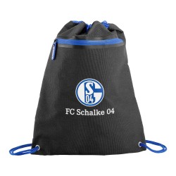 FC Schalke 04 Turnbeutel - Logo schwarz - Sportbeutel Rucksack Gym Bag S04