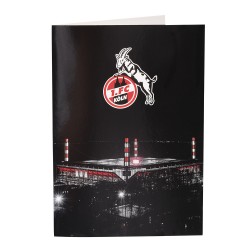 1. FC Köln Grußkarte - RheinEnergieSTADION bei Nacht - Karte Klappkarte