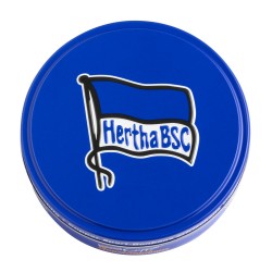 Hertha BSC Berlin Bonbons in dekorativer Metalldose - plus Lesezeichen Wir lieben Fußball