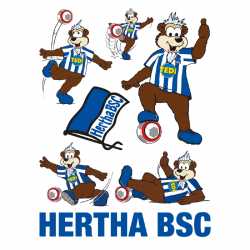 Hertha BSC Berlin Fensterbilder - Herthinho - Fensterdekor Sticker statisch haftend