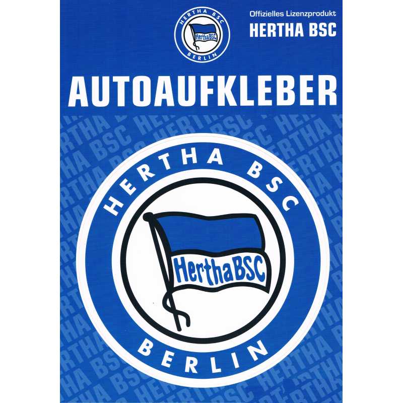 Chrom Autoaufkleber plus Lesezeichen Sticker Hertha BSC Berlin Aufkleber 