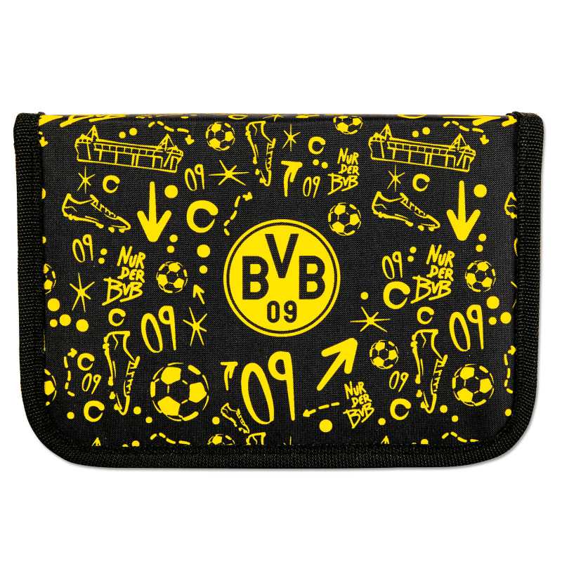 Schuletui Federtasche BVB 09 Borussia Dortmund Federmappe gefüllt Federmäppchen 