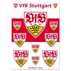 VfB Stuttgart Aufklebebogen - Wappen - 10er 