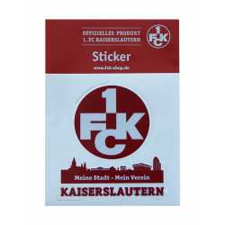 1. FC Kaiserslautern Aufkleber - Skyline Logo - Autoaufkleber 6.5 x 5.9 cm