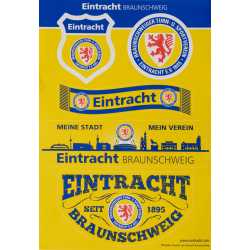 Eintracht Braunschweig Aufkleberbogen 5 Motive