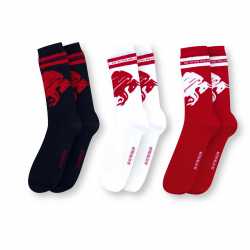 RB Leipzig Bull Socken - 3er Set -  socks schwarz-weiß-rot RBL