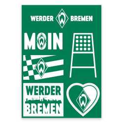 SV Werder Bremen Aufkleberkarte Moin