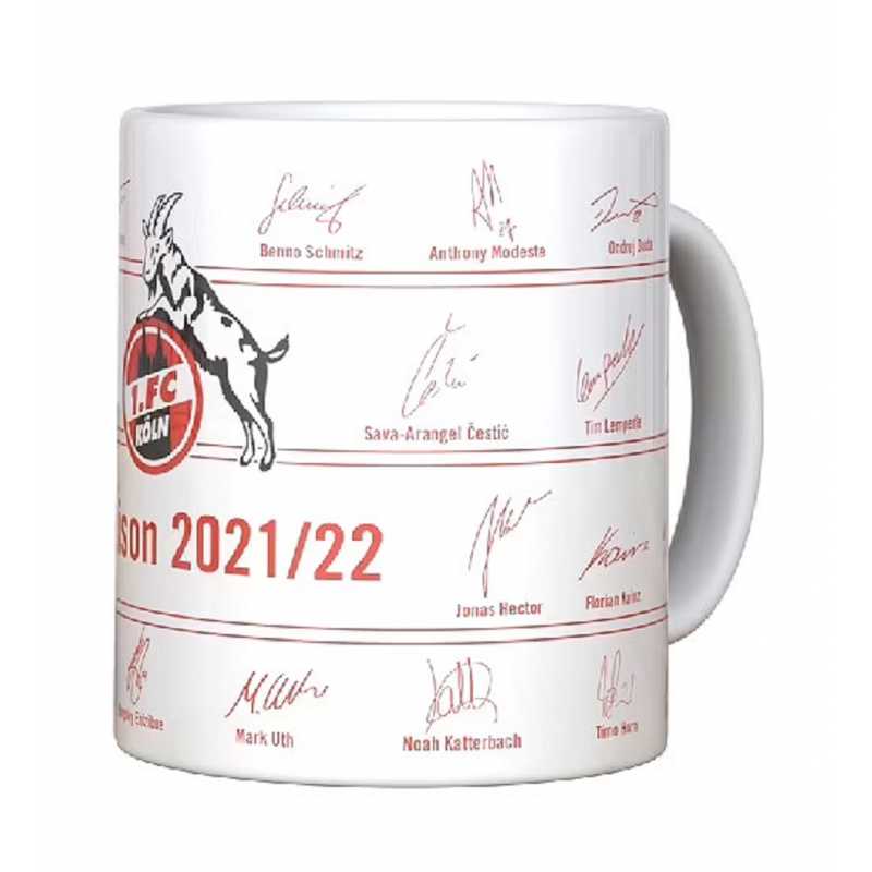 1 Fc Köln Tasse Unterschriften 20212022 Kaffeetasse Mug Newfancorner 