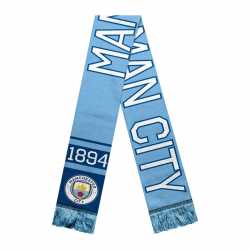 Manchester City F.C. Strickschal Logo Fanschal hellblau Schal, scarf