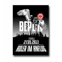 Eintracht Frankfurt Aufkleber - Adler im Anflug - klein DIN A7 Sticker SGE