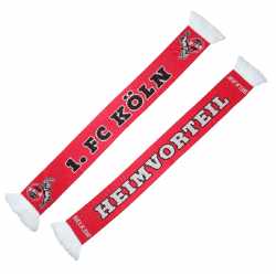 1. FC Köln Strickschal - Heimvorteil - Fanschal Schal scarf - Plus Lesezeichen I love Köln