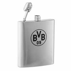 Borussia Dortmund Flachmann Edelstahl Taschenflasche Flasche BVB 09