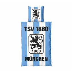 TSV 1860 München Bettwäsche Blockstreifen