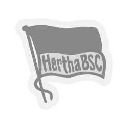 Hertha BSC Berlin Aufkleber - Logo innen silber -