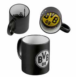 Borussia Dortmund Tasse - Skyline innen - schwarz Kaffeetasse BVB 09