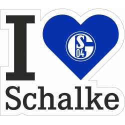 FC Schalke 04 Aufkleber - I love Schalke - 