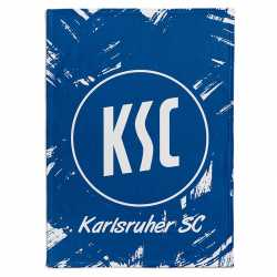 Karlsruher SC Flanelldecke - Logo Pinselstrich- 