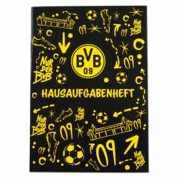 Borussia Dortmund Hausaufgabenheft - Grafitti - schwarz Schulheft A5 Heft BVB 09