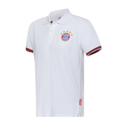 FC Bayern München Poloshirt - 5 Sterne - weiß Polo Shirt FCB - diverse Größen