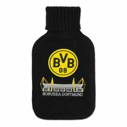 Borussia Dortmund Wärmflasche Logo Wärmflasche mit Stricküberzug BVB 09