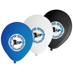 DSC Arminia Bielefeld Luftballons 10er-Set, Ballon schwarz-weiß-blau Logo