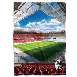 SC Freiburg Fleecedecke - Stadion - Supersoft Kuscheldecke Decke