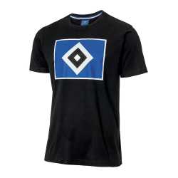 Hamburger SV T-Shirt - Raute schwarz - Gr. S  HSV Shirt