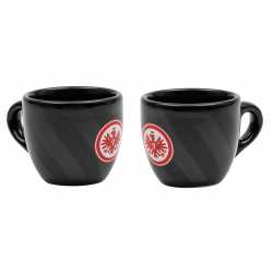 Eintracht Frankfurt Espresso Tasse - Streifen - 2er Set Kaffeetasse Mug SGE