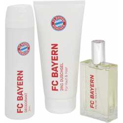 FC Bayern München Pflege-Set weiß 3-teilig (Deodorant, Duschgel, Eau de Toilette) Pflegeset FCB