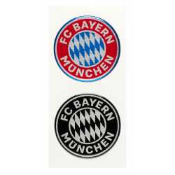FC Bayern München Autoaufkleber 2er Set - 3D Logo - rot/schwarz Sticker Aufkleber FCB