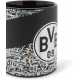 Borussia Dortmund Tasse - Metallic Südtribüne - Kaffeetasse Becher Kaffeepott BVB 09