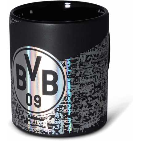 Borussia Dortmund Tasse - Metallic Südtribüne - Kaffeetasse Becher Kaffeepott BVB 09