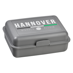 Hannover 96 Brotdose - Niemals Allein - grau Lunchbox Vesperbox Frühstücksbox H96