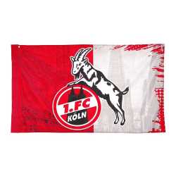 1. FC Köln Zimmerfahne - Graffiti Dom - 90 x 140 cm Fahne Flagge