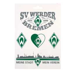 SV Werder Bremen Aufkleberkarte - Meine Stadt Mein Verein - Aufkleber 5-teilig Sticker