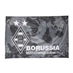 Borussia Mönchengladbach Hissfahne - Third 2022/23 - schwarz Hissflagge 150 x 100 Fahne BMG