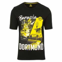 Borussia Dortmund T-Shirt - Stadion Historie - schwarz Shirt BVB 09