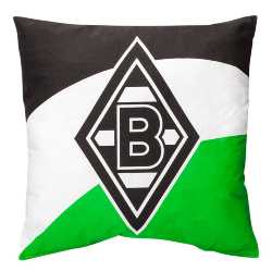 Borussia Mönchengladbach Kissen - Schrägstreifen -  38 x 38 cm s-w-g Dekokissen BMG