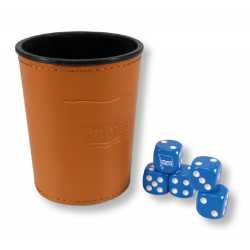 Hertha BSC Berlin Würfelbecher mit 6 Würfeln Knobelbecher HBSCB