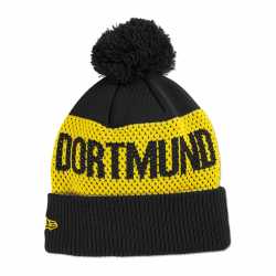Borussia Dortmund Bommelmütze - New Era - Wintermütze Mütze mit Bommel BVB 09