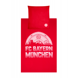 FC Bayern München Bettwäsche - Meisterschale - rot 2-teilig 135 x 200 cm  FCB