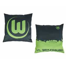 VfL Wolfsburg Kissen - Skyline -  schwarz-grün Dekokissen