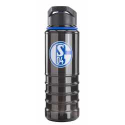 FC Schalke 04 Trinkflasche - transparent schwarz - 0.75 l Flasche Bottle S04