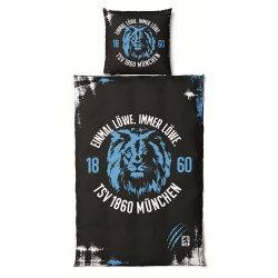 TSV 1860 München Bettwäsche - Löwe - schwarz 2-teilig 135 x 200 cm